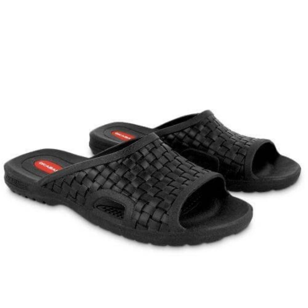 NWT Okabashi Black Woven Slide Sandals Unisex Men’s Women’s Size ML